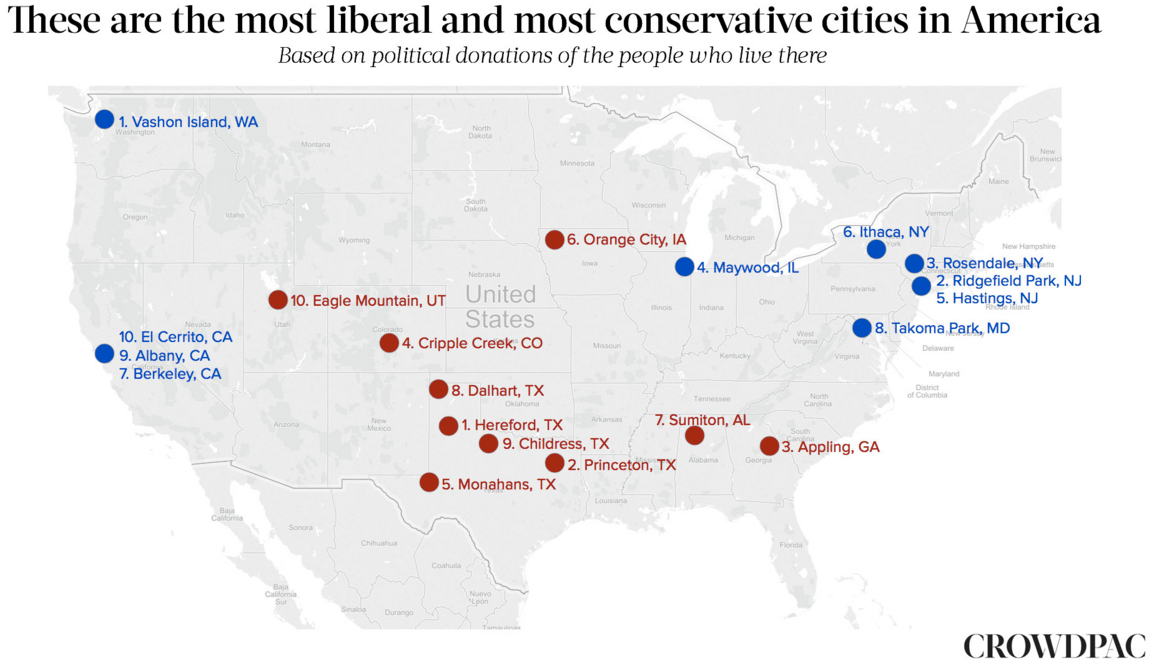 The Most Liberal and Conservative United States Cities ATTN
